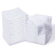 Salviette bianche Bulk Spa - Set da 24 - Misura 12 x 12 - Salviette in pelo spesso ad anello - Assorbenti e morbide - Salviette in 100% cotone fi