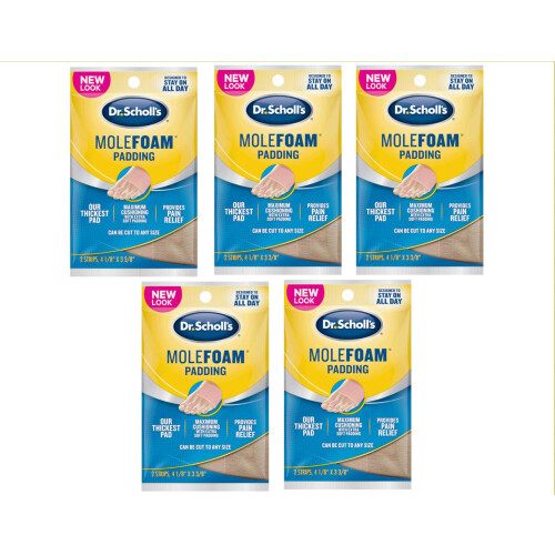 Scholl Preenchimento Molefoam do Dr. Scholl 2 cada (pacote com 5)