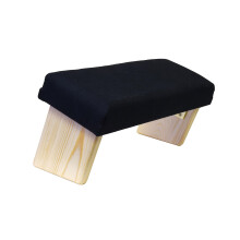 Mudra Crafts Scaun de medita?ie pliabil negru - Banca de medita?ie Yoga Zen Taburet ngenunchiat - Scaun de medita?ie din lemn cu perna - Scaun d