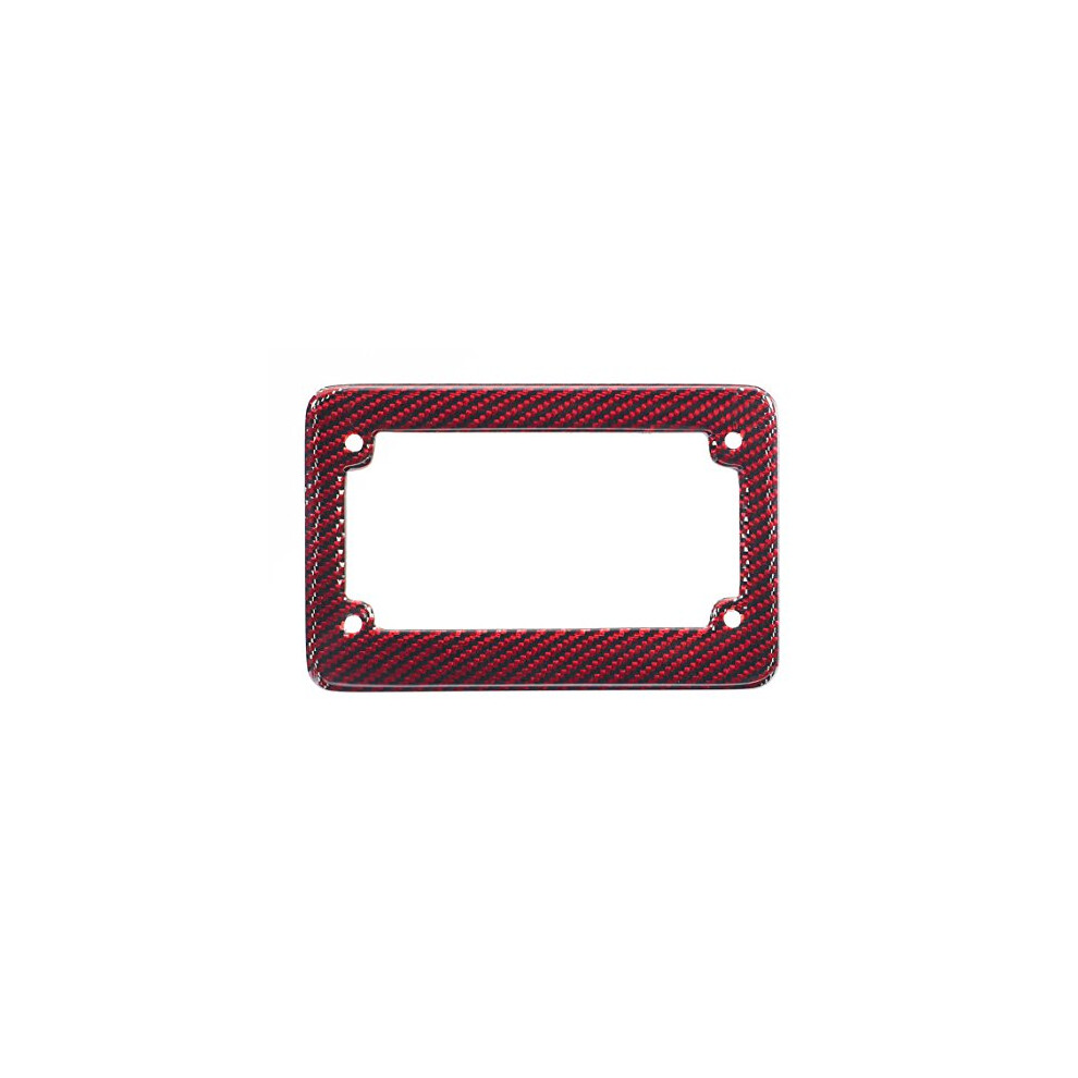 Blvd-Lpf Obey Your Luxury Real 100% Carbon Fiber Motorcycle License Plate Frame With Matching Screw Caps - 1 Frame Red 643131970578