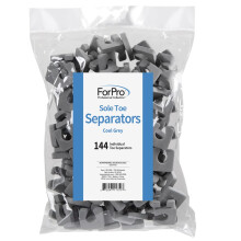 ForPro Professional Collection Sole Toe Luxe schuim Individuele teenspreiders voor pedicure Cool Grey 144-Count
