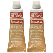 Amaco-Rub 'n Buff Wax Metallic Finish (europ?isk guld) (0,5-fluid ounce) (2-pack)