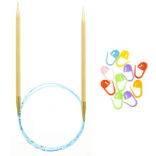 Addi Natura Bamboo 47 inch (120cm) SUA 10,5 (6,5 mm) Circular tricotat ac u?or de atingere calda Sfaturi standard Sfaturi netezi
