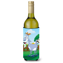 Caroline's Treasures APH7634LITERK Billy The Goat Weinflasche, Koozie Hugger, 750 ml, mehrfarbig