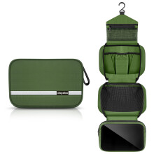 dopobo Travel Toilet Bag for Women Dopp Kit for Men vedenpitävä meikkipussi parranajolaukku roikkuvalla koukulla kannettava wc-järjestäjä matkust