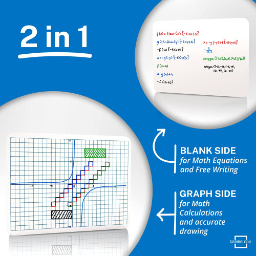 Scribbledo 12 Pack Dry Erase XY Axis Graph Lap Board 2