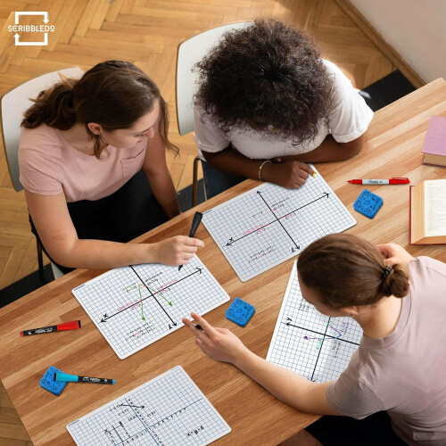 Scribbledo 12 Pack Dry Erase XY Axis Graph Lap Board 1