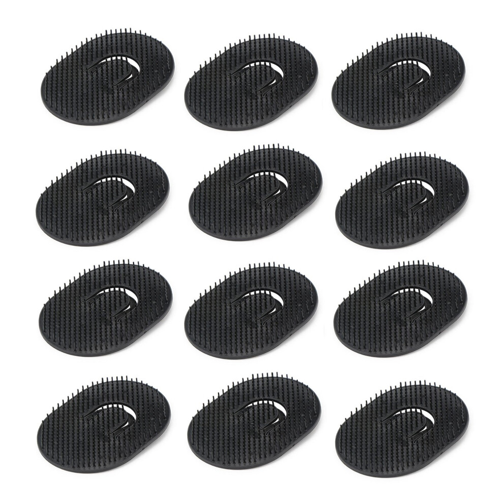 Segbeauty 12Pcs Palm Brush For Men Portable Hair Brushes Plastic Beard Comb Shampoo Brushes Pocket Comb Scalp Massage Brush For Travel