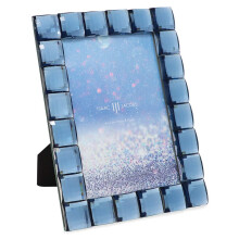 Isaac Jacobs Decorative Sparkling Navy Jewel Picture Frame Photo Display & Home D?cor (4x6 Navy)