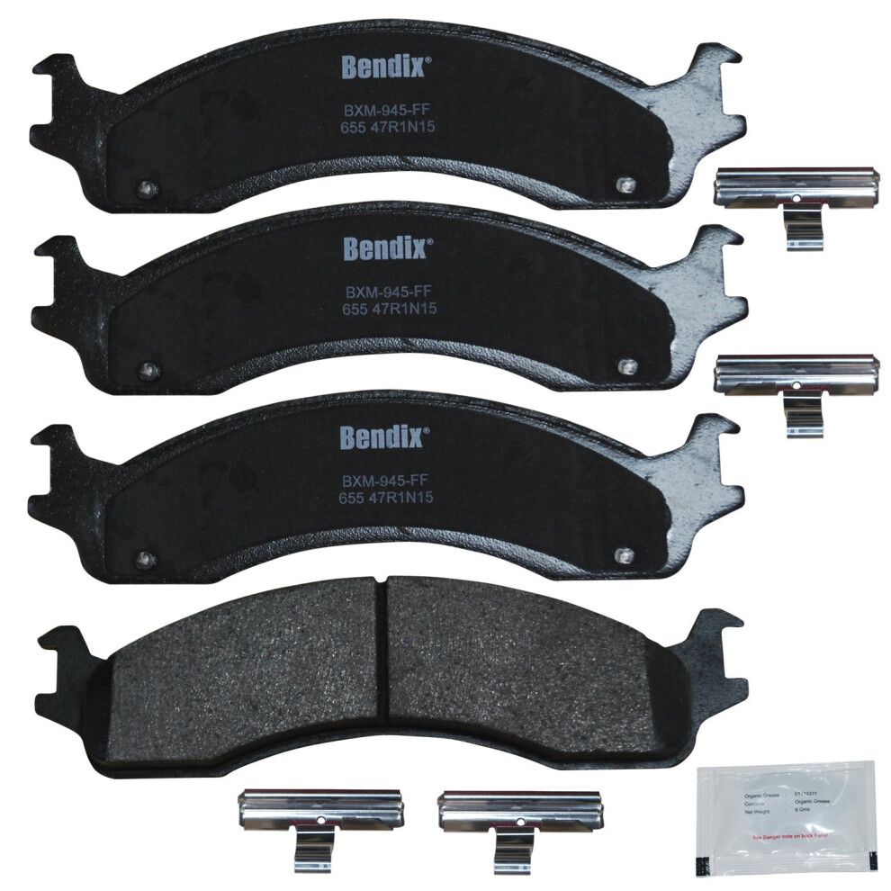 Bendix Priority1 Cfm655 Semi-Metallic Front Brake Pads For Select Models Dodge B2500 B3500 Ram 2500 Van 3500 Ford E-150 E-250 E-250 Econoline E-350 Cl 887243239745