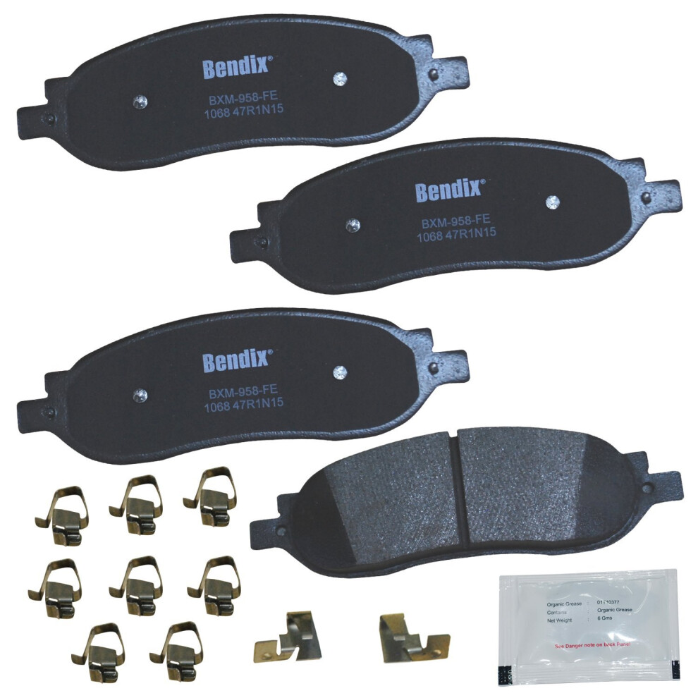 Bendix Priority1 Cfm1068 Semi-Metallic Rear Brake Pads For Ford F-250 Super Duty 2007-2005 F-350 Super Duty 2007-2005 887243240628