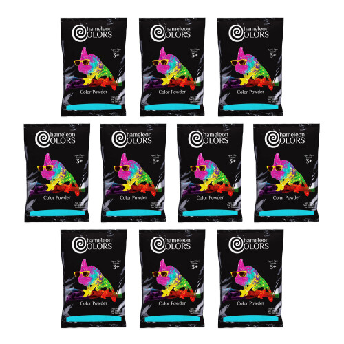 Chameleon Colors Μπλε Πούδρα Αποκάλυψης Φύλου - 1 lb Σακούλες - 10 Πακέτο - Για 8-10 Άτομα