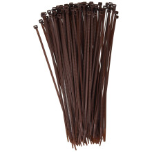 11-inch donkerbruine standaard nylon kabelbinder van 100 stuks, 75 lb