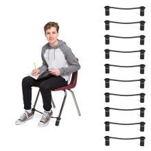 Bouncyband Original Bouncy Bands for Chairs Black 1-Pack - Chair Bands for 17 to 24 Wide Chair Legs with 1.5 Diameter Support Pipes - Silent Sens