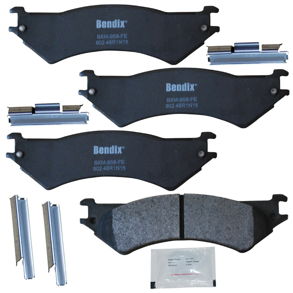 Bendix Priority1 Cfm802 Semi-Metallic Rear Brake Pads For Select Models Ford E-150 E-150 Econoline E-250 E-250 E-350 Club Wagon Econoline Super Du 887243240086