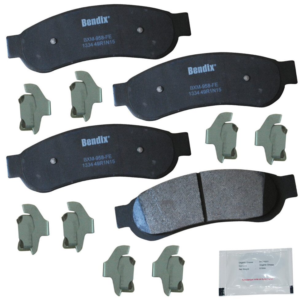 Plaquettes de frein arri   re semi-m   talliques Bendix Priority1 CFM1334 pour Ford F-250 Super Duty 2012-2008, F-350 2012-2011, F-350 Super Duty 201
