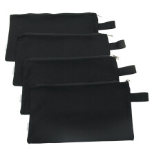 Augbunny 100% Cotton 16oz Heavy Duty Multi-purpose Canvas Zipper Tool Bag Organize Storage Pouch 4-pack