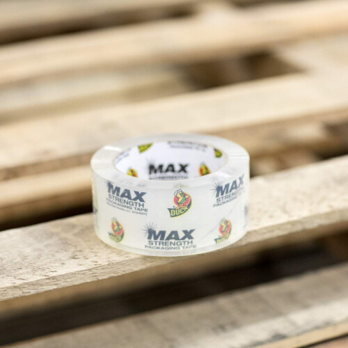 Duck Max Strength Clear Packaging Tape, 6 Ρολά, 327,6 Υάρδες, Ισχυρή Ταινία Συσκευασίας 1