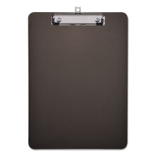 Universal 40311 Klemmbrett aus Kunststoff mit flachem Clip, 1/2-Zoll-Kappe, 8 1/2 x 11, durchscheinend schwarz