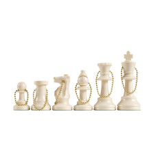 WE Games Bulk Nyckelring Schackset 17 Vita Plast Schackpjser med Kedja Nyckelring St nyckelring Tillbehr Nyckelring fr mn Bilnycklar Nyckelr