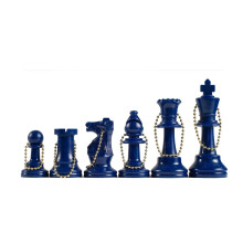 WE Games Bulk Nyckelring Schackset 17 Bl Plast Schackpjser med Kedja Nyckelring St nyckelring Tillbehr Nyckelring fr mn Bilnycklar Nyckelri