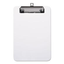 Universal 40312 Klemmbrett aus Kunststoff mit flachem Clip, 1,27 cm Fassungsverm gen, f r 5 x 8 Zoll, transparent