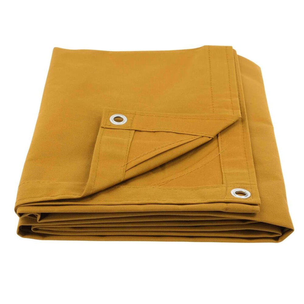 Mytee Products 12' x 16' Tan Canvas Tarp 12oz Heavy Duty Water Resistant-image-OPC-PFMSD7K-NEW