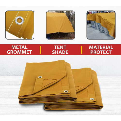 Mytee Products 12' x 16' Καμβάς Τάρπα 12oz Ανθεκτική στο Νερό 2