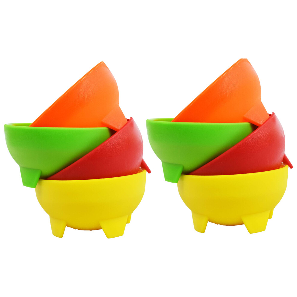 Black Duck Brand Set of 8 Multi Color 4.5"""""""" Diameter  12 oz Salsa Bowls - Serving Bowls - Dipping Bowls-image-OPC-PFRPPSW-NEW