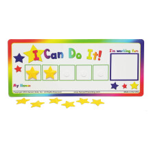 Kenson Kids Jeg kan g?re det! Token Board. Farverigt magnetisk bel?nningskort med positive-forst?rkende stjerner og tilpasselig m?lboks. Fantast