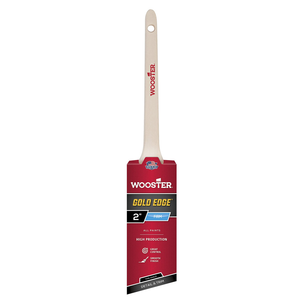 Photos - Putty Knife / Painting Tool Wooster 5234-2 Series 5234 2"""" Edge Thin Angle Brush 2 Inch Gold White