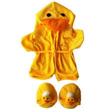 Robe de pato e chinelos de pijamas roupas de ursinho de ursinho ajustado 14 """"-18 """" Build-a-Bear e fa   a seus pr   prios animais de pel   cia
