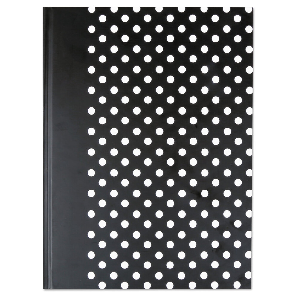 Universal UNV66350 10.25 in. x 7.63 in.1-Subject Wide/Legal Rule Casebound Hardcover Notebook - Black/White Cover-image-OPC-PGFF6P8-NEW