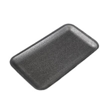 CKF 10SB 10S Schwarze Schaumstoff-Fleischschalen, Einweg-Standardschalen f r Supermarktfleisch, Gefl gel und Tiefk hlkost, 100-teiliges B ndel