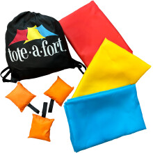 TOTEAFORT TOTEAFORT Originele deken Fort-bouwset voor kinderen - leeftijden 2 4 6 8 10 12+ - Draagbare speelhuisje Speeltent Fort - Jongen en meisje