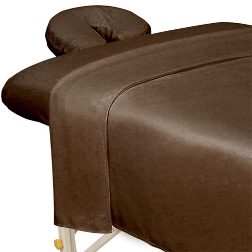 ForPro Collection Professionnelle Ensemble de Draps de Massage en Microfibre 3 Pièces - Chocolat