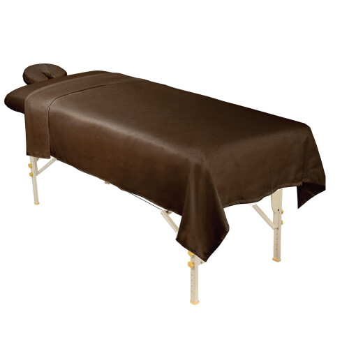 ForPro Collection Professionnelle Ensemble de Draps de Massage en Microfibre 3 Pièces - Chocolat 2