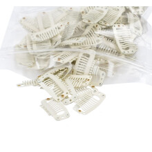 SWACC 100 Τεμ U Σχήμα Μεταλλικών Snap Clips για Extensions Μαλλιών DIY