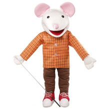 25"" muis met sneakers, dierenpop in buiksprekerstijl, volledig lichaam