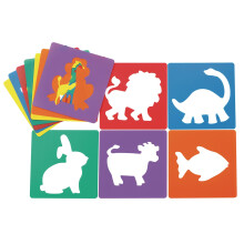 Colorations ? EANST Schablonen in Tierform, 12er-Set, 20,3 cm gro   e Kunststoffschablonen f   r Kinder, Kunst- und Bastelmaterial
