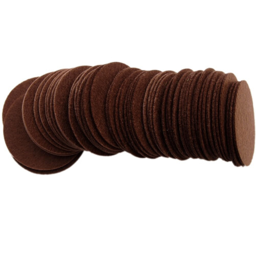 Brincadeiramente para sempre depois de crculos de feltro rgido de 58 unidades marrons de 2 polegadas