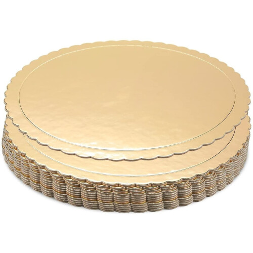 Juvale 12 polegadas de bolo redondo de 12 polegadas Placas de bolo recortadas de ouro para casamentos Birthdays Baking and Sobremesas Placa     pro