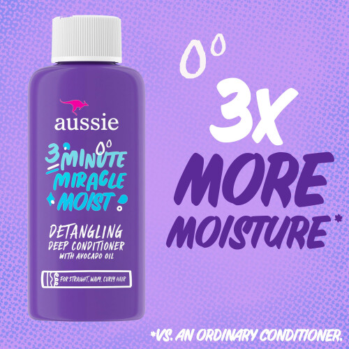 Aussie Aussie 3 Minute Miracle Moist Σαμπουάν με Έλαιο Αβοκάντο, 1.7 Fl Oz, Ταξιδιωτική Συσκευασία 2