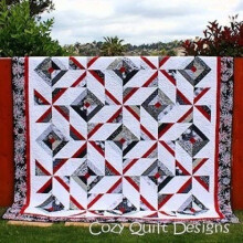 Pattern Quilt Cross Breeze useat koot tekijältä Cozy Quilt Designs 2 1/2"" Strips Jelly Roll