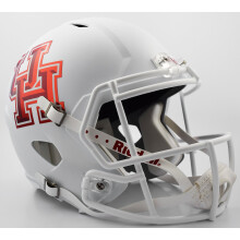 Riddell NCAA Houston Cougars Casco de tamao completo Rplica Rplica de rplica de velocidad de tamao completo Colors de equipo blanco mate