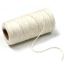 Penta ngel 100 meter Vit DIY Craft Decoration Kitchen Natural Cotton Cooking Twine Matfrpackningsstrng fr trussning och bindning av fjderfk