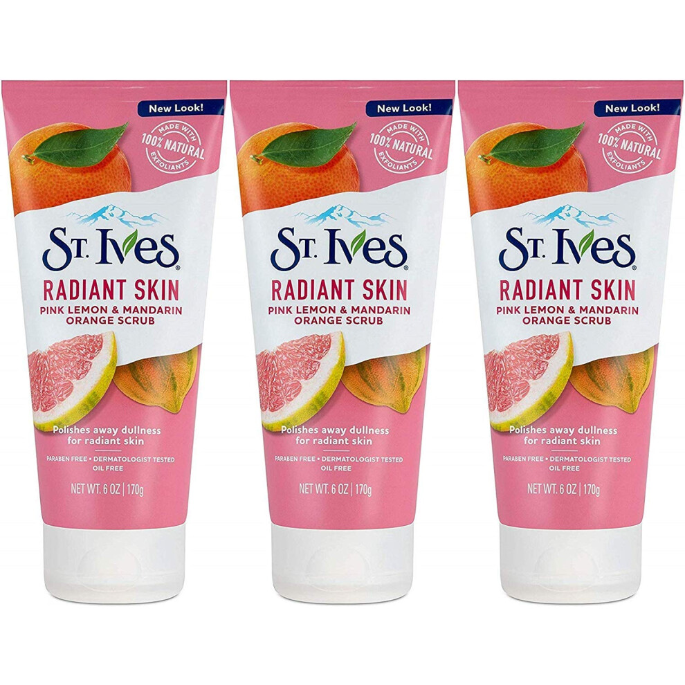 Scrub St. Ives, Rosa Brillante, Limone E Mandarino, 170 Ml (Confezione Da 3) Di St. Ives