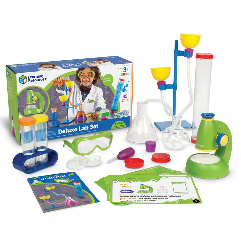Learning Resources Primary Science Deluxe-Laborset 45-Teilig, Ab 3 Jahren, Vorschul-Wissenschaftsset, Mint-Spielzeug, Wissenschaftliche Experim-image