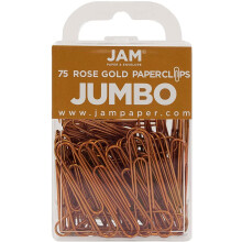 JAM Papierkleurige Jumbo Paperclips - Rose Gouden Paperclips - 75/pak