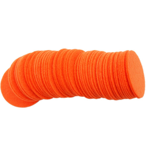 Playfulness Ever After 2 polegadas laranja 58 peas de crculos de feltro rgido